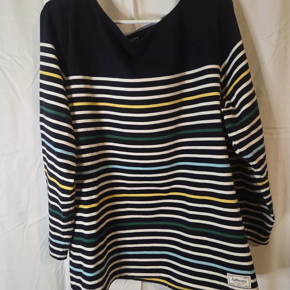 Talbots Womens Long Sleeve Multicolor Striped Top Size 2X - Picture 2 of 7